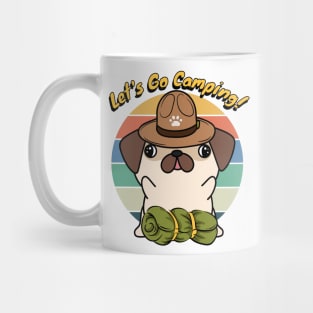 Cute Pug Wants to go Camping Mug